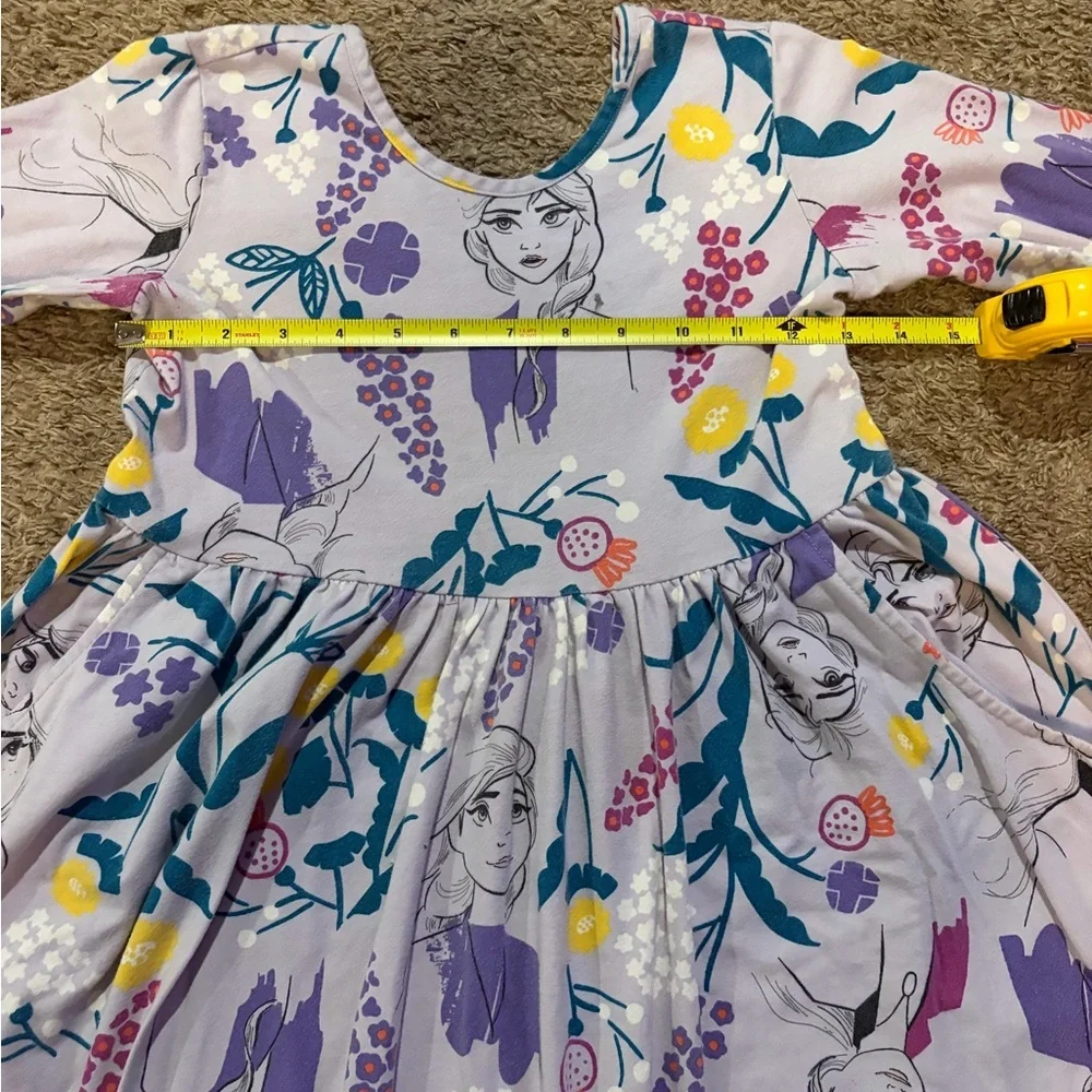 Hanna Andersson Girls' Disney Frozen 2 Purple Long Sleeve Dress Size 10 - Picture 6 of 9